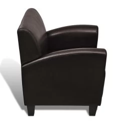 VidaXL Fauteuil Kunstleer Donkerbruin -Bankstoel Winkel ac42913aa4bf4943b7652689ccfff72b