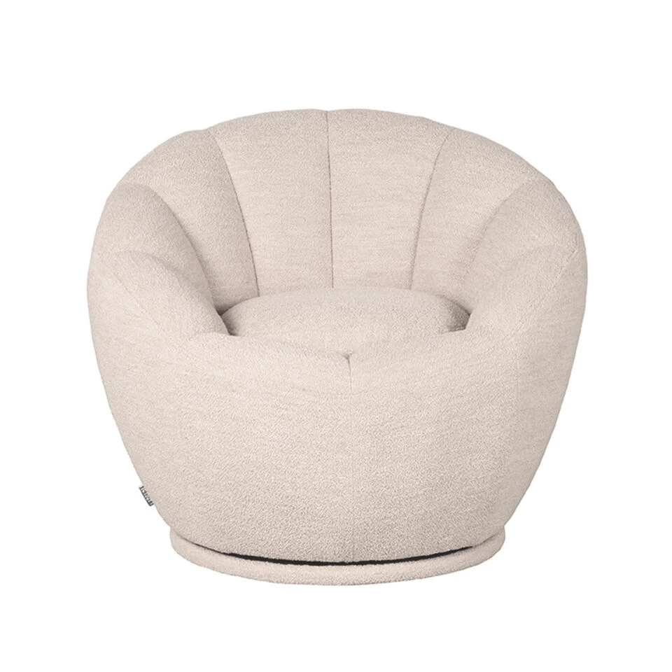 LABEL51 Fauteuil Crown - Naturel - Boucle 2 LABEL51 Fauteuil Crown - Naturel - Boucle - Afbeelding 2