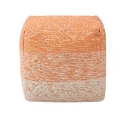 Beliani Poef HIRRI - Oranje Katoen -Bankstoel Winkel aeede6e5a6ba4264be5c811b437850a8