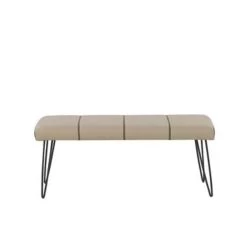Beliani Hocker BETIN - Beige Kunstleer -Bankstoel Winkel b10eddc9625945fab4810679568aa9de