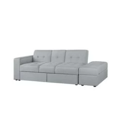 Beliani Driezitsbank - FALSTER Grijs Polyester -Bankstoel Winkel b1218d11bf1349b3ab08664301d77784