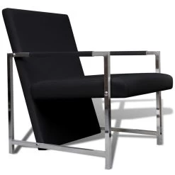 VidaXL Fauteuils 2 St Met Chroom Frame Kunstleer Zwart 6 VidaXL Fauteuils 2 St Met Chroom Frame Kunstleer Zwart -Bankstoel Winkel bde152372bf7451a8d1ce2dc93bc46f0