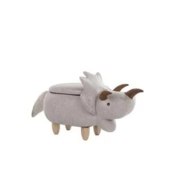 Beliani Hocker TRICERATOPS - Grijs Polyester -Bankstoel Winkel be74a0df25944980adcdab19aadf4802