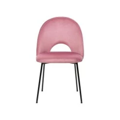 Beliani Eetkamerstoel COVELO - Roze Fluweel -Bankstoel Winkel c9cc9444f8ba411f850479d16b2f3793