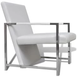VidaXL Fauteuil Met Chromen Poten Kunstleer Wit 6 VidaXL Fauteuil Met Chromen Poten Kunstleer Wit -Bankstoel Winkel ca972e2cbc92479e9c4af7f2cf2ffe70