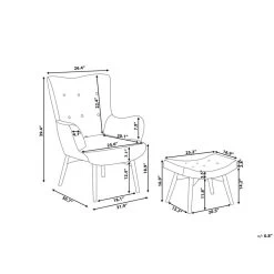 Beliani Fauteuil VEJLE - Blauw Fluweel -Bankstoel Winkel cbd5b0a979364dff9aaab470dd061054