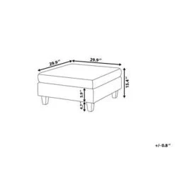 Beliani Ottomaan FEVIK - Zwart Polyester -Bankstoel Winkel cd276c8b9c6b4d8dbf3a129ce9b3f0d6