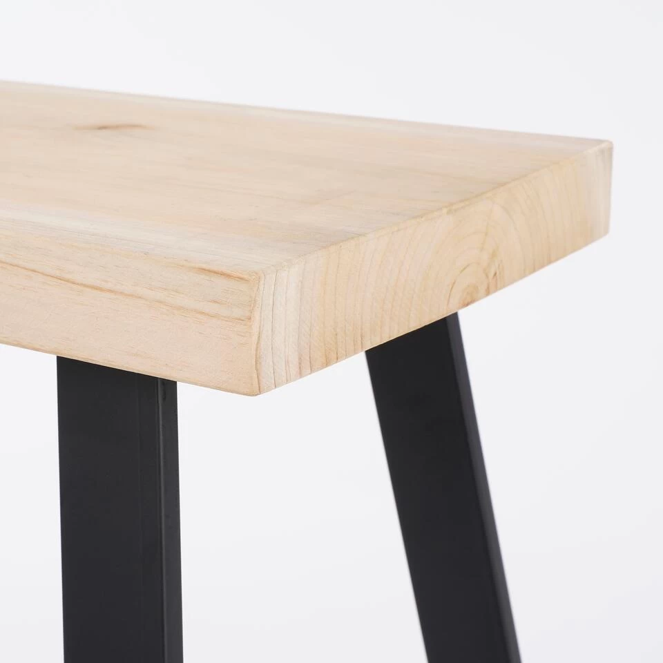 Mica Decorations Plano Bank - L92 X B31 X H46 Cm - Lichtbruin 2 Mica Decorations Plano Bank - L92 X B31 X H46 Cm - Lichtbruin - Afbeelding 2