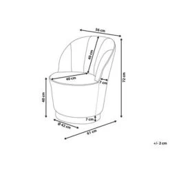 Beliani Fauteuil ALBY - Beige Fluweel -Bankstoel Winkel cebf74c41e7a4845bfcab1027fd39c6c