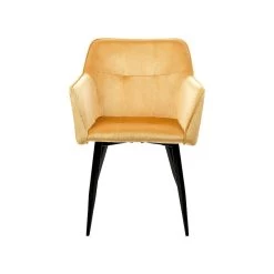 Beliani Eetkamerstoel JASMIN - Geel Fluweel -Bankstoel Winkel d2221d54d571463aba83e274a7db79c7