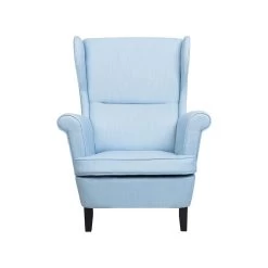 Beliani Oorfauteuil ABSON - Blauw Polyester 7 Beliani Oorfauteuil ABSON - Blauw Polyester -Bankstoel Winkel d54bfbe14251420090d6573460325511