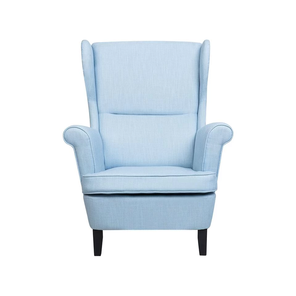 Beliani Oorfauteuil ABSON - Blauw Polyester 4 Beliani Oorfauteuil ABSON - Blauw Polyester - Afbeelding 4
