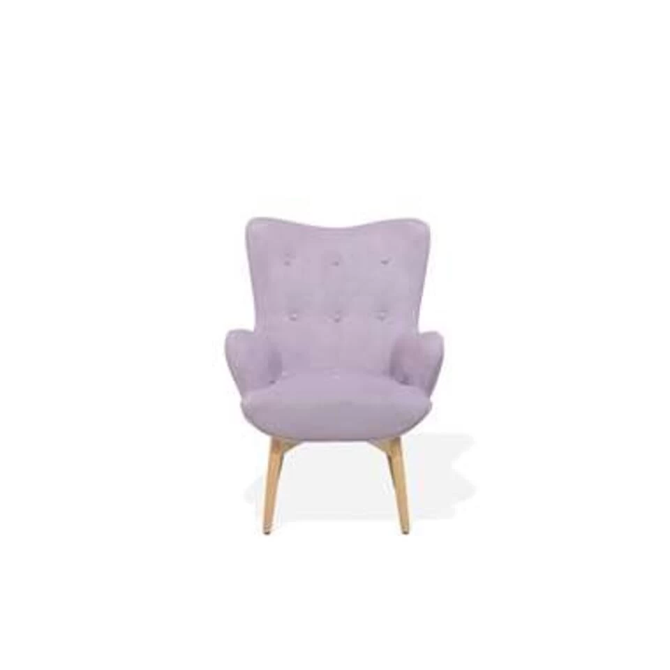Beliani Fauteuil VEJLE - Paars Fluweel 4 Beliani Fauteuil VEJLE - Paars Fluweel - Afbeelding 4