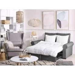 Beliani Slaapbank - SILDA Grijs Polyester 6 Beliani Slaapbank - SILDA Grijs Polyester -Bankstoel Winkel e8269039aeed45619ea38e78d90d67cb