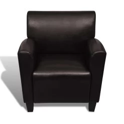 VidaXL Fauteuil Kunstleer Donkerbruin -Bankstoel Winkel e8ea6367ed9442b3997182d51cb4bbab