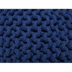 Beliani Poef CONRAD - Blauw Katoen -Bankstoel Winkel ebff72e2f9914ad280da9e10de7043a8