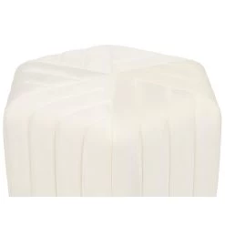 Beliani Poef MURIETTA - Wit Fluweel -Bankstoel Winkel ec7e39b26f824cada925fb7c42f92dc7