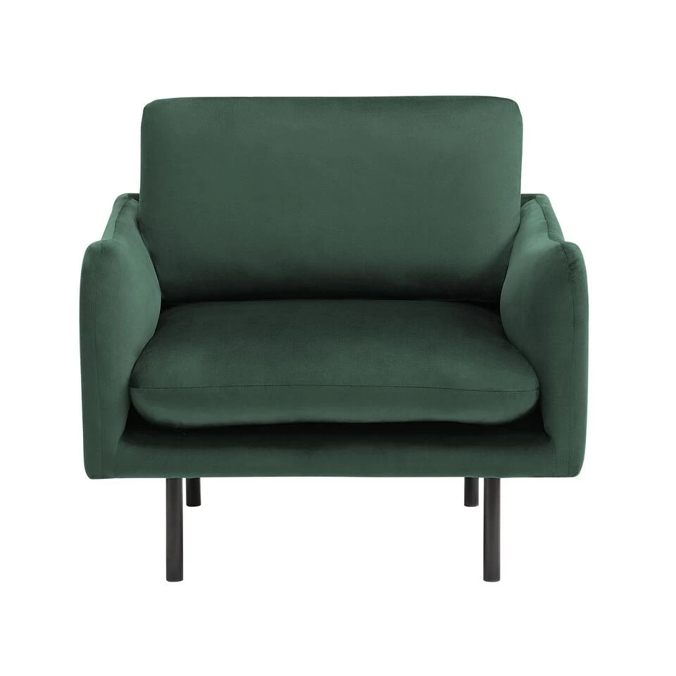 Beliani Fauteuil VINTERBRO - Groen Fluweel 4 Beliani Fauteuil VINTERBRO - Groen Fluweel - Afbeelding 4