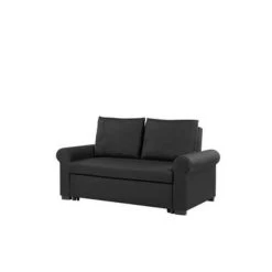 Beliani Slaapbank - SILDA Zwart Polyester -Bankstoel Winkel f5119f6e34b24f55af3baeba17d684f5