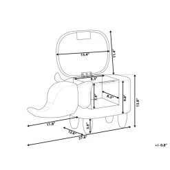 Beliani Dierenhocker ELEPHANT - Bruin Kunstleer 7 Beliani Dierenhocker ELEPHANT - Bruin Kunstleer -Bankstoel Winkel f77286a5c1d7493b9f50ecab609b3e16