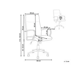 Beliani Bureaustoel OSCAR - Zwart Kunstleer 6 Beliani Bureaustoel OSCAR - Zwart Kunstleer -Bankstoel Winkel fc49490b0e59424bb65607aba8347dcf